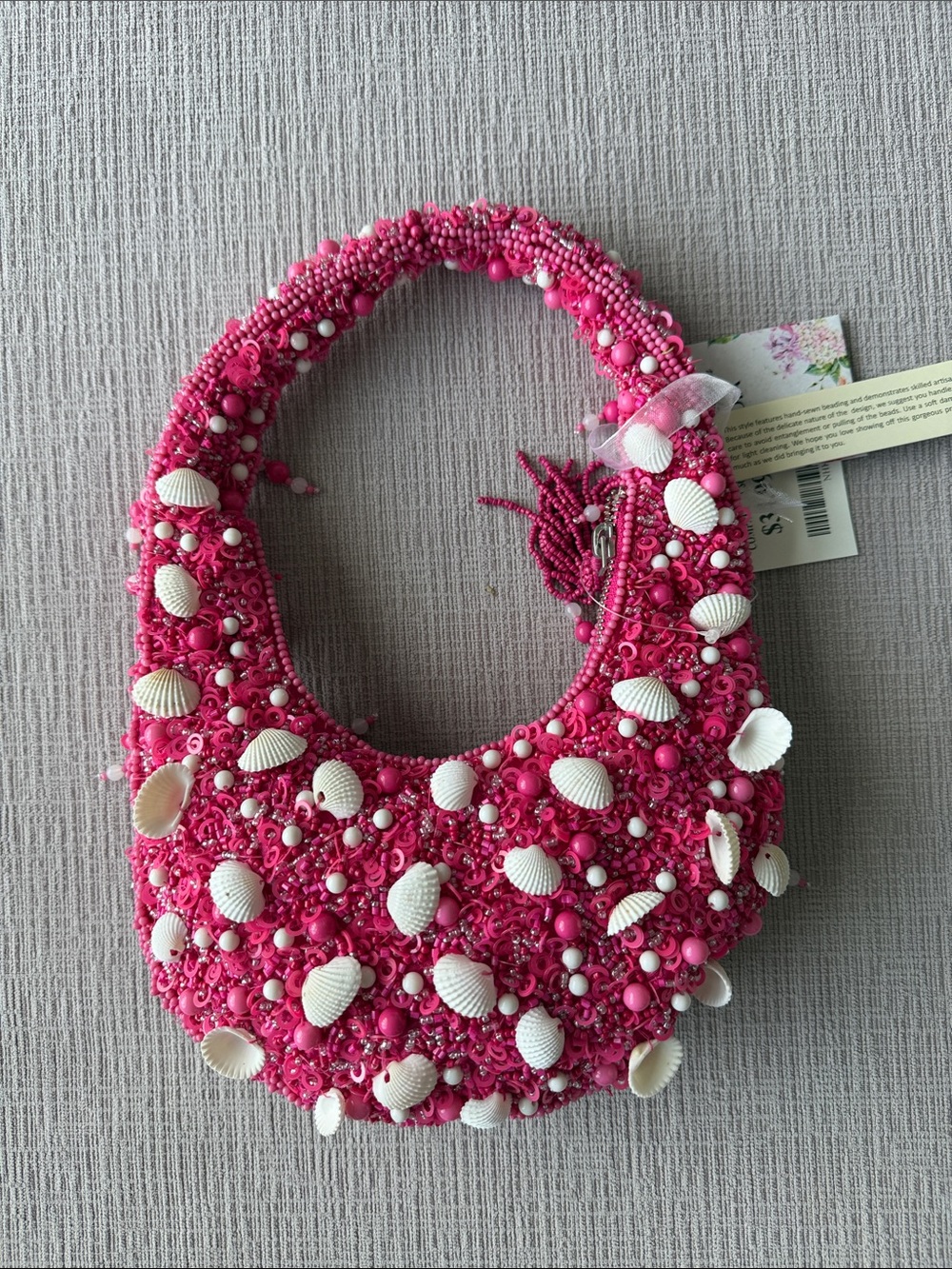 Beaded shell bag